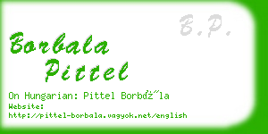 borbala pittel business card